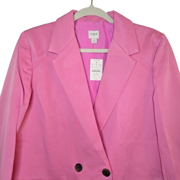 J. Crew Factory Drapey Twill Double-Breasted Blazer - Picture 5 of 10